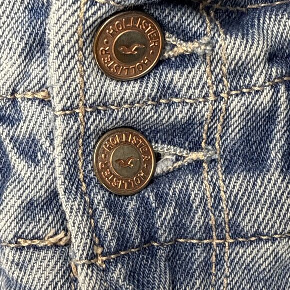 HOLLISTER Womens Light Denim Wash Paper Bag Ultra High Rise Mom Shorts Size 1 - Picture 3 of 9